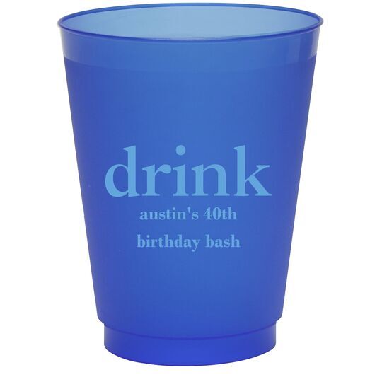 Big Word Drink Colored Shatterproof Cups